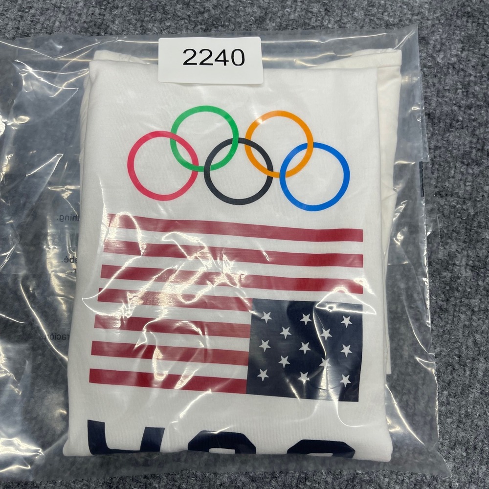 Team USA T-Shirt Womens Medium White Olympics Graphic 100% Cotton Crew Neck NEW - Picture 11 of 11
